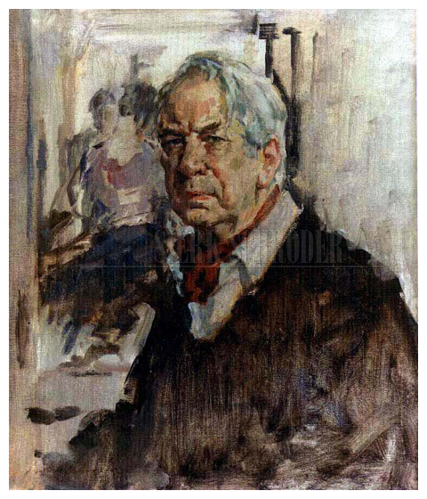 Self-portrait Sierk Schröder, oil