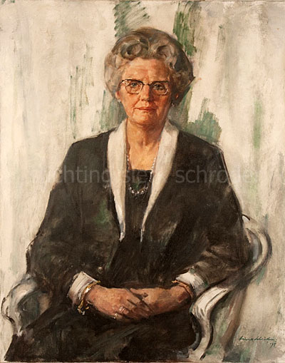 Koningin Juliana, olieverf -100x80cms- gesign.r.o.'75